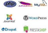 Web hosting for PHP MySQL Prestshop, Joomla, Drupal, Wordpress